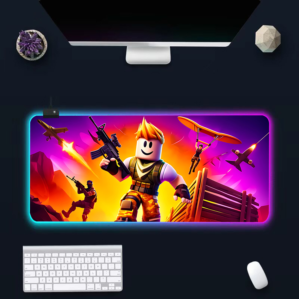 Rgb Keyboard Wrist Rest - Hot game R-robloxs Cartoon RGB Pc