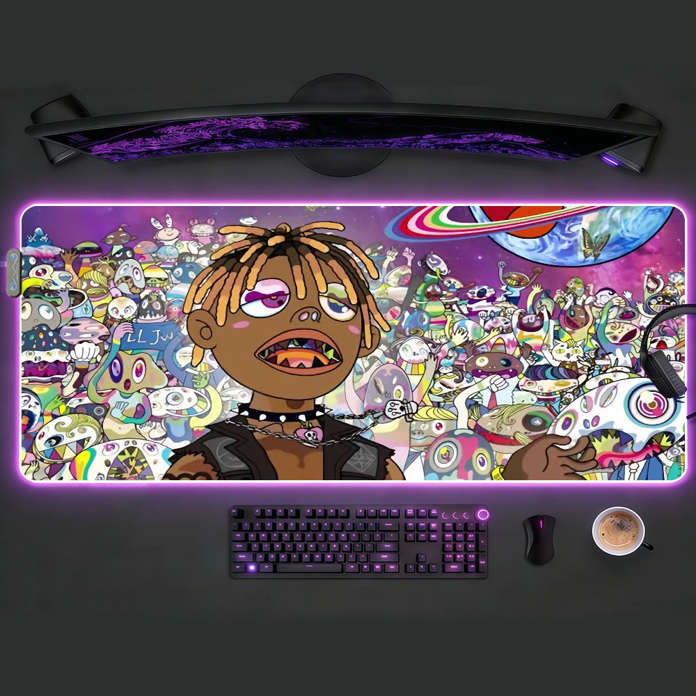 Rgb Keyboard Wrist Rest - Singer J-Juice W-Wrld Mouse Pad Waterproof