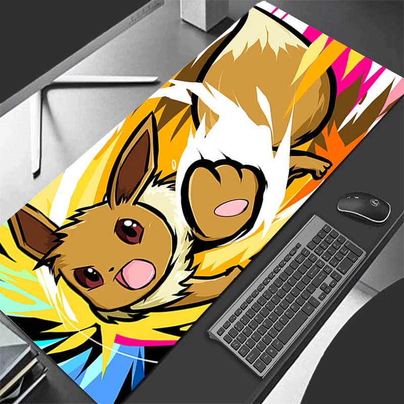 Pc Gaming Desk - P-Pokemon Eevee Anime Gaming Mouse Pad,