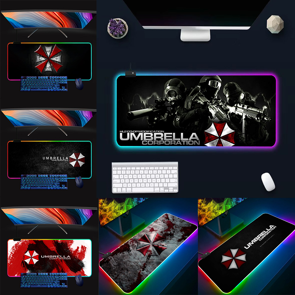Rgb Keyboard Wrist Rest - Umbrella Corporation RGB Pc Gamer Keyboard