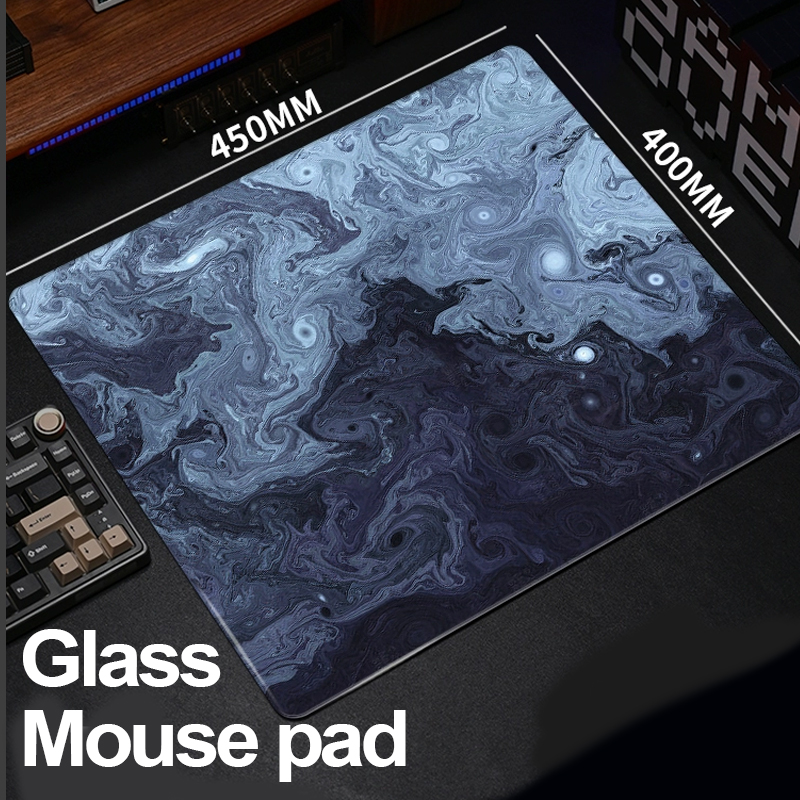 Rgb Keyboard Wrist Rest - Artistic Line Art Glass Mouse Pad