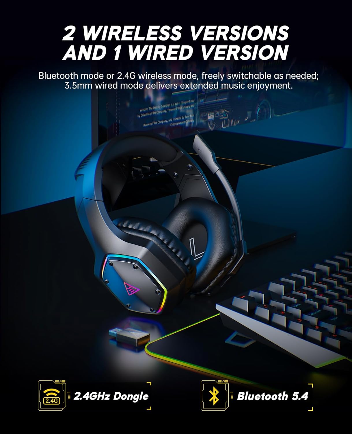 2.4GHz Wireless Gaming Headset - Pc Gaming Usa recension och pris