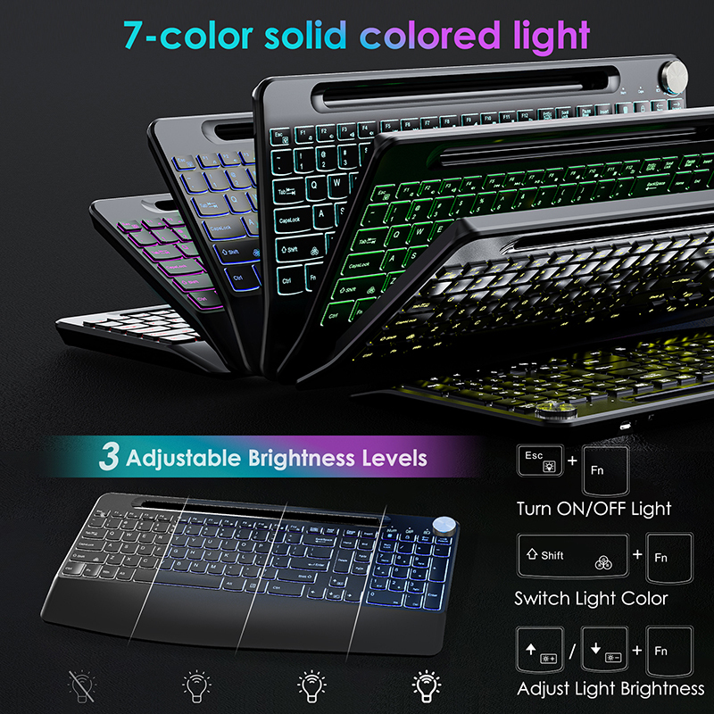 2.4G&Type-C Wireless Keyboard  - Rgb Keyboard Wrist Rest recension och pris