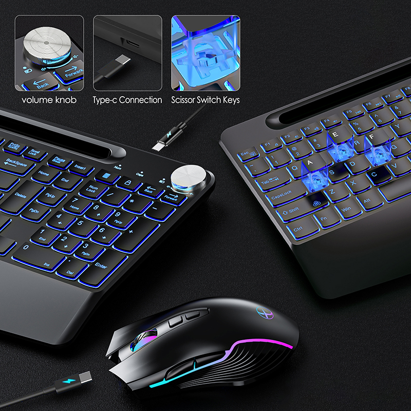 2.4G&Type-C Wireless Keyboard  - Rgb Keyboard Wrist Rest recension och pris