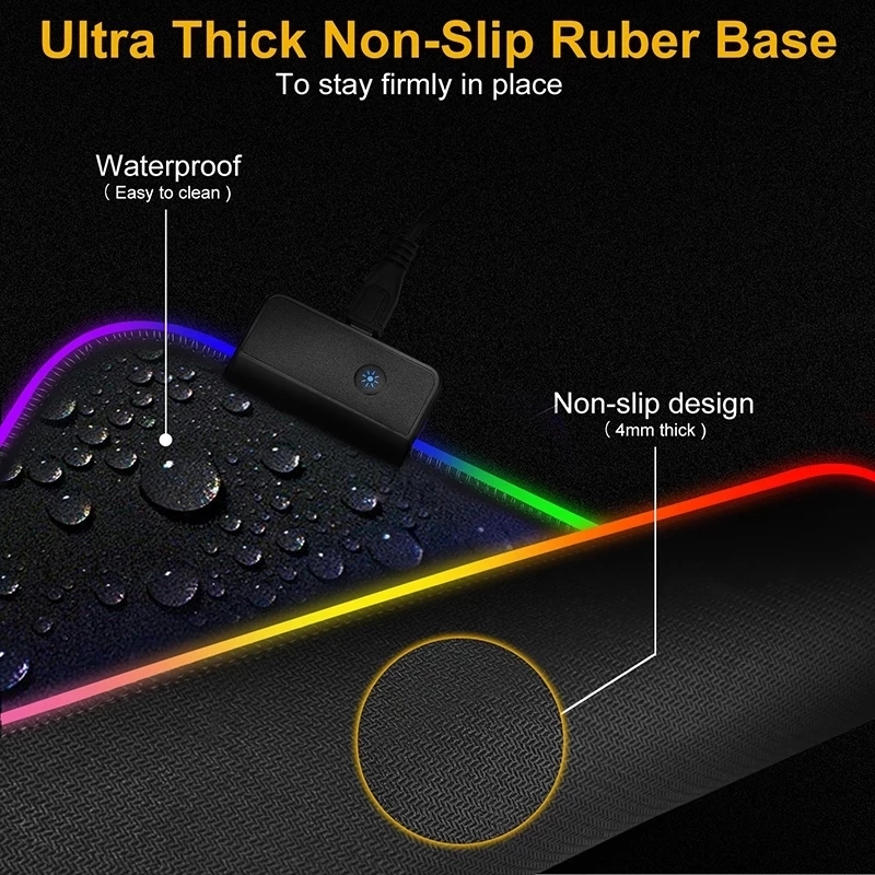 LED Light Mousepad RGB Keyboar - Rgb Keyboard Wrist Rest recension och pris