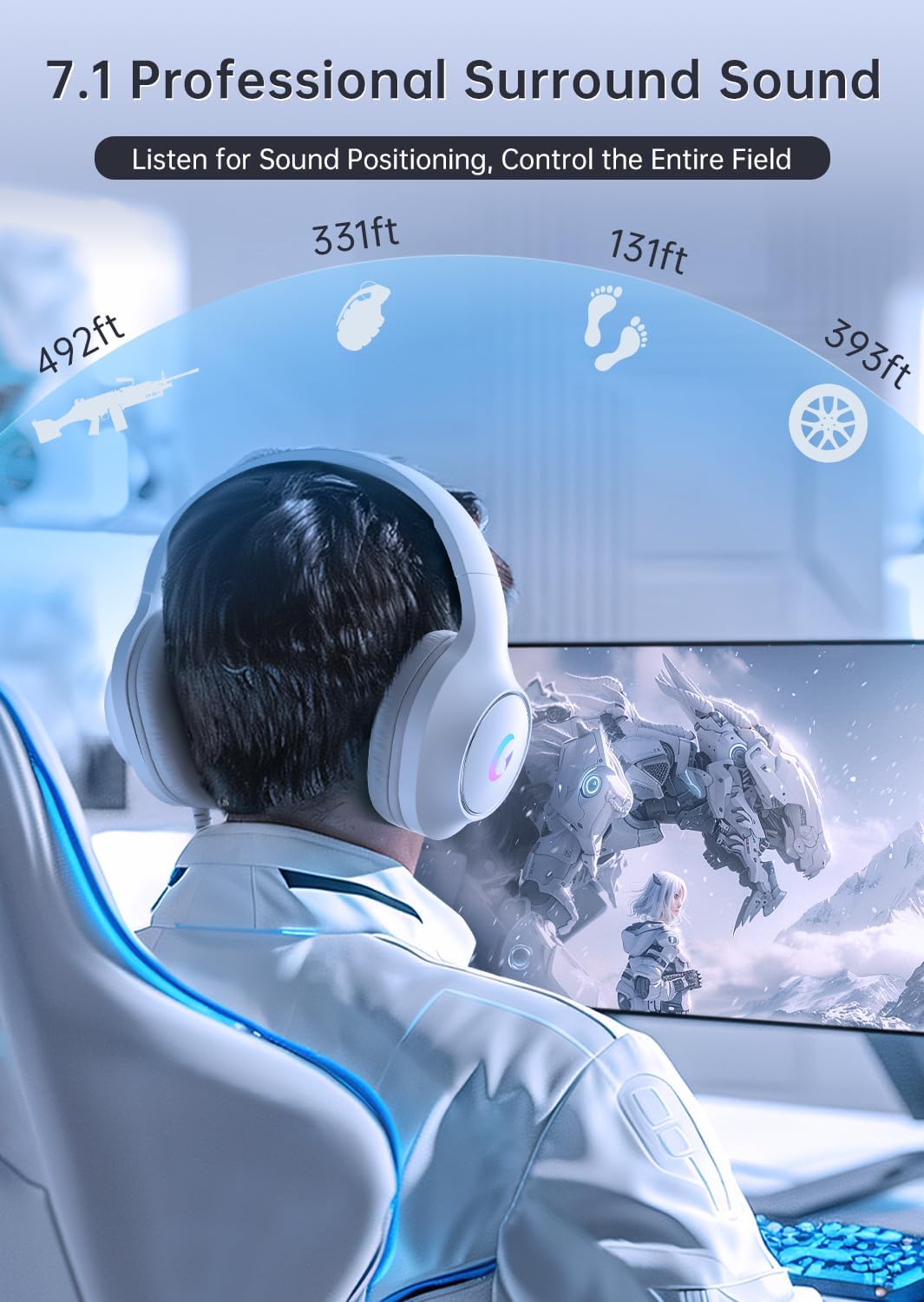 Gaming Headset With 7.1 Surrou - Pc Gaming Usa recension och pris