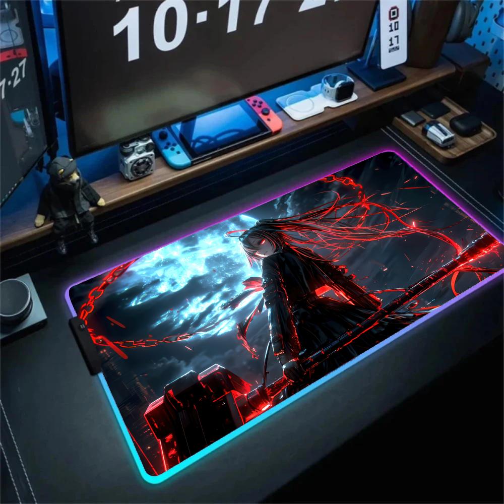 Japan Samurai Girl Mouse Pad L - Rgb Keyboard Wrist Rest recension och pris