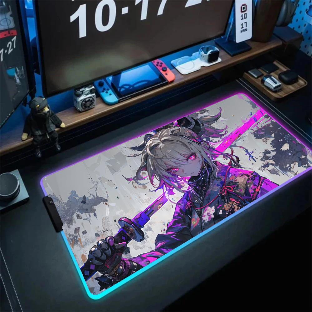 Japan Samurai Girl Mouse Pad L - Rgb Keyboard Wrist Rest recension och pris