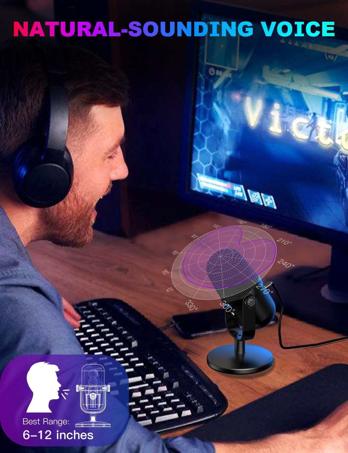 USB Gaming Microphone With Noi - Pc Gaming Usa recension och pris